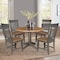 International Concepts Round Round 42 in. Dual Drop Leaf Dining Table with 4 Slatback Chairs in Hickory/Washed Coal, Wood K45-42DPT-27B-C65-4 - alternate 8